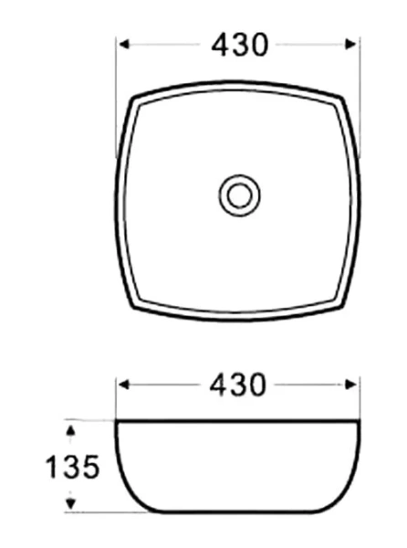 Раковина Azario 42 см белая AZ-2076 SP (детальная фотография), современные, hi-tech
