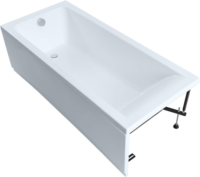 Ванна акриловая Aquanet Bright 180x70 см с каркасом 216662 (детальная фотография), прямоугольные
