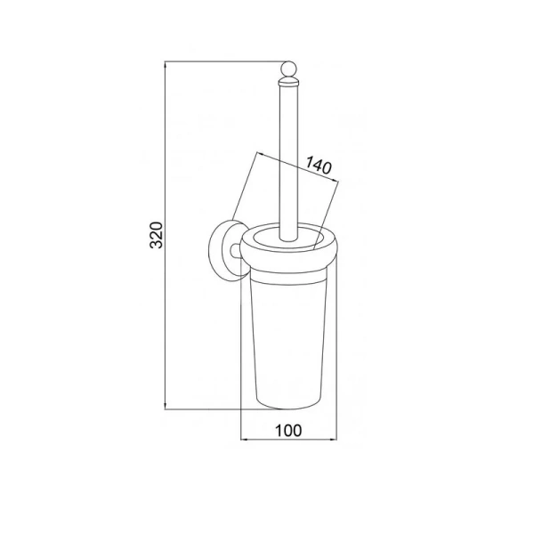 Ершик Boheme Vogue хром/черный 10194 (детальная фотография), классические, ретро, декорированные
