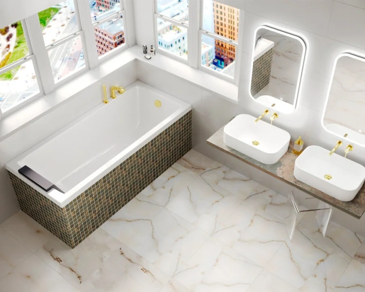 Ванна акриловая Whitecross Wave, 170 х 70 см, увеличенная толщина акрила, усиленная армировка, 0101.170070.100 (детальная фотография), современныe, hi-tech