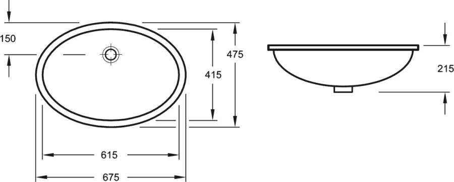 Раковина встраиваемая Villeroy & Boch Evana 67 см альпийский белый 61440001 (детальная фотография), керамические