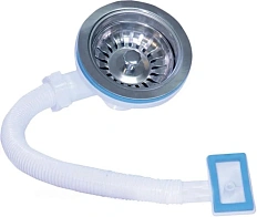 Выпуск для кухонной мойки IDDIS с переливом