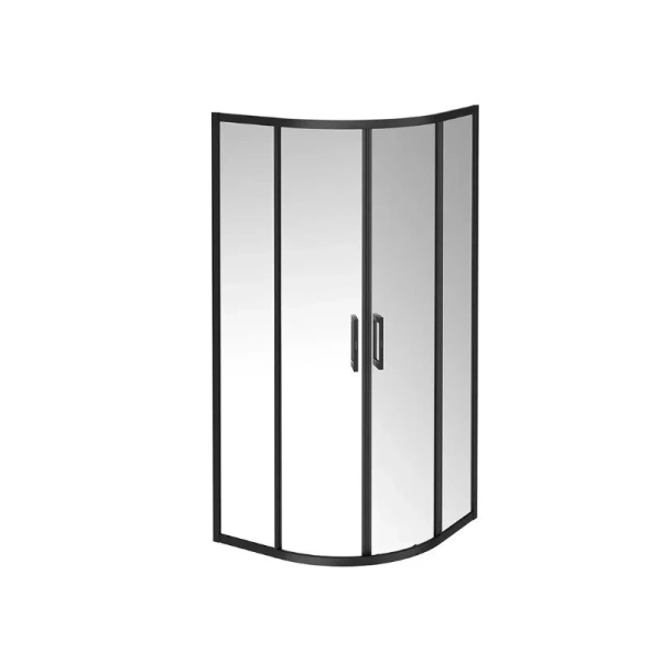 Душевой уголок Kerama Marazzi Vetro 90x90 см профиль черный стекло прозрачное VE.90.RSD.BLK.M (детальная фотография)