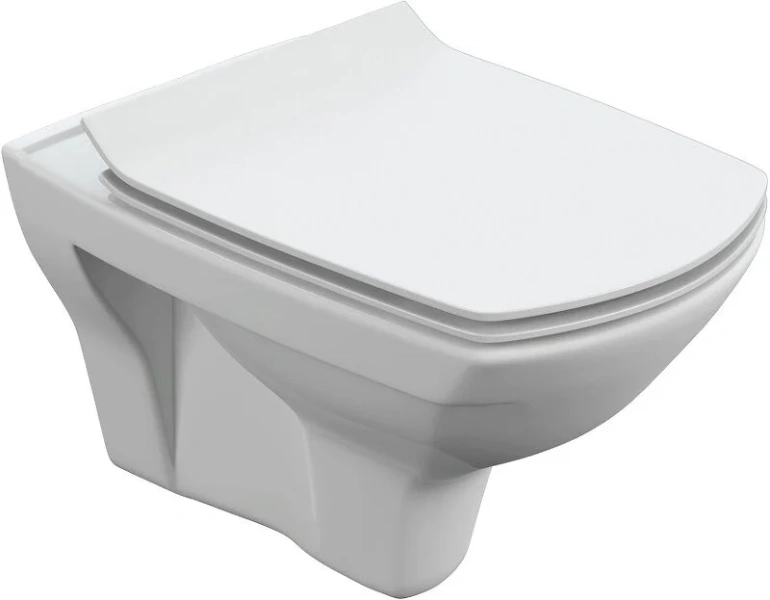 Унитаз с инсталляцией Cersanit Carina с кнопкой хром матовый 64440 (детальная фотография), с инсталляцией index_1