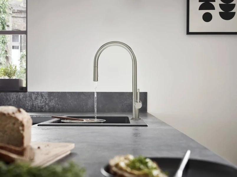 Смеситель для кухни Hansgrohe Talis M54 сталь 72801800 (детальная фотография), матовый хром