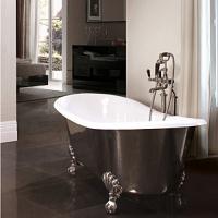 Ванна чугунная, цвет полированный алюминий, ножки Eagle, Devon&Devon Admiral Lux