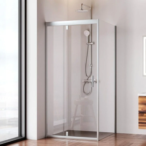 Душевой уголок Am.Pm Gem W90G-404-090MT 90x90 см с распашной дверью (детальная фотография), со средним поддоном