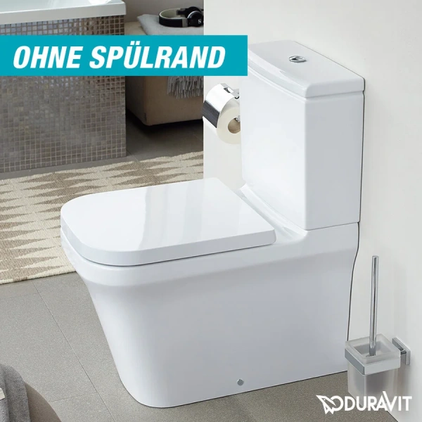 Унитаз Duravit P3 Comforts 216709 (детальная фотография), сиденье с микролифтом , с антивсплеском, компакт, низкие