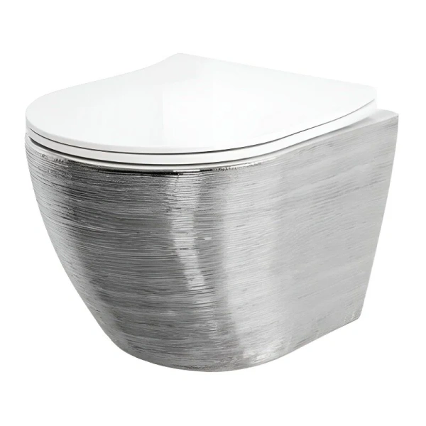 Унитаз подвесной Grossman серебро/белый GR-4455SWS (детальная фотография)