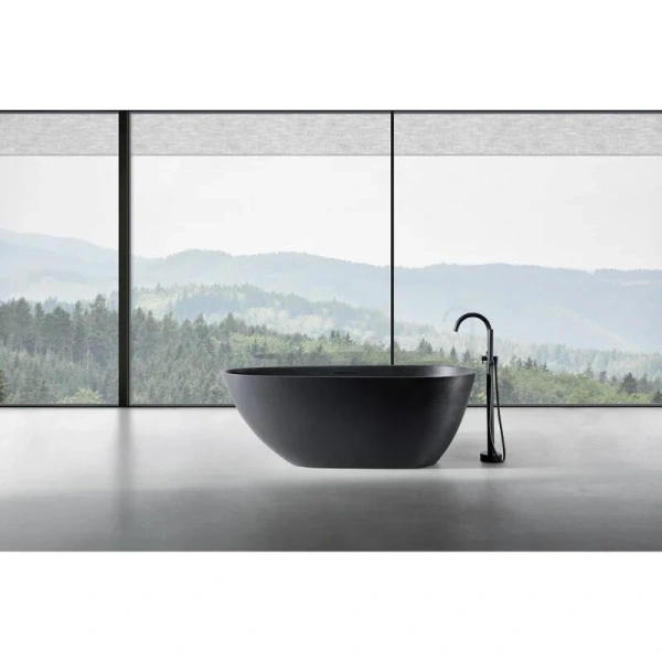 Ванна из искусственного камня Abber Dortmund 170x75 см черная AM9911B (детальная фотография), 170x75 см