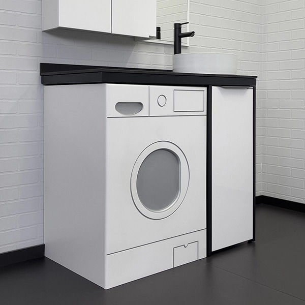 Тумба с раковиной напольная Comforty Лозанна 100 см белый глянец 00-00013800CF (детальная фотография)