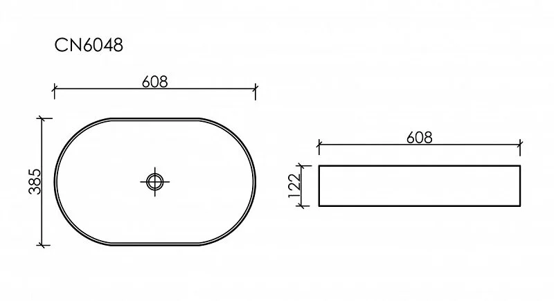 Раковина Ceramica Nova Element 60 см серо-голубая CN6048MHL (детальная фотография), современные, hi-tech