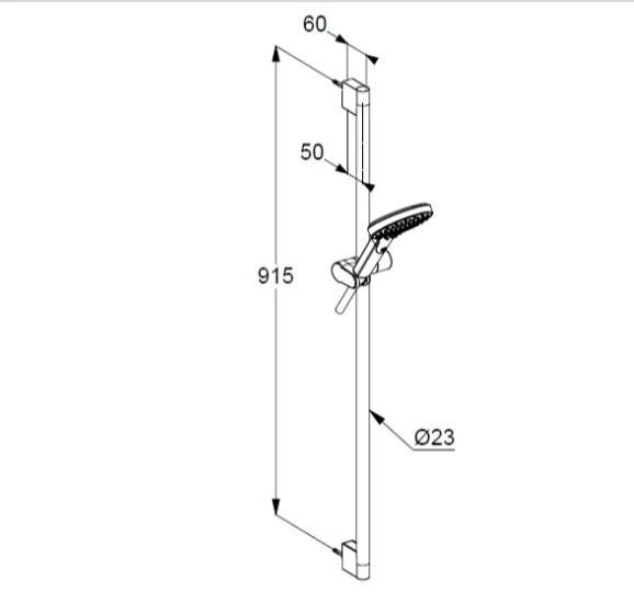 Душевой гарнитур Kludi Dive хром 6991005-00 (детальная фотография), душевые гарнитуры