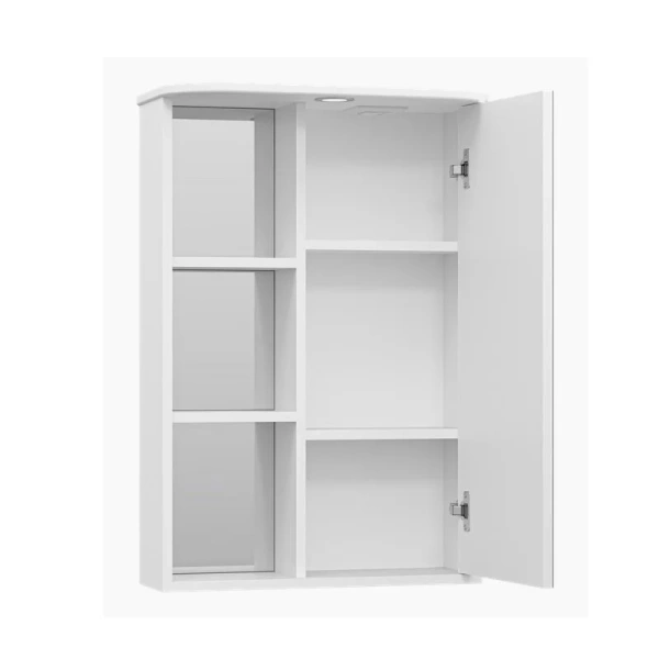 Зеркальный шкаф с подсветкой Misty Венера 55 см белый, левый П-Внр04055-01СвЛ (детальная фотография), белые