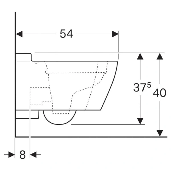 Унитаз подвесной Geberit myDay 201460600 безободковый (детальная фотография), безободковые, сиденье с микролифтом , с антивсплеском