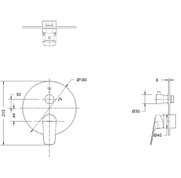 Смеситель для душа Bravat Rhein черный матовый PB8429564BW-2-ENG (детальная фотография), для душа
