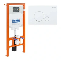 Инсталляция для унитаза BelBagno кнопка белая