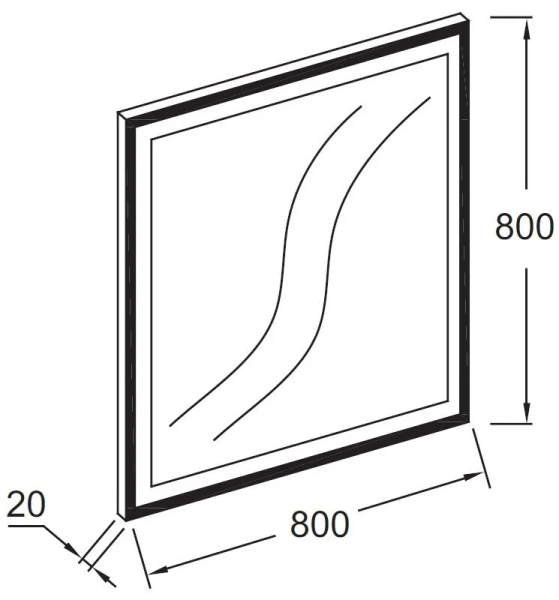 Зеркало с подсветкой Jacob Delafon Allure 80 см квадратное EB1435-S14 (детальная фотография), по запросу