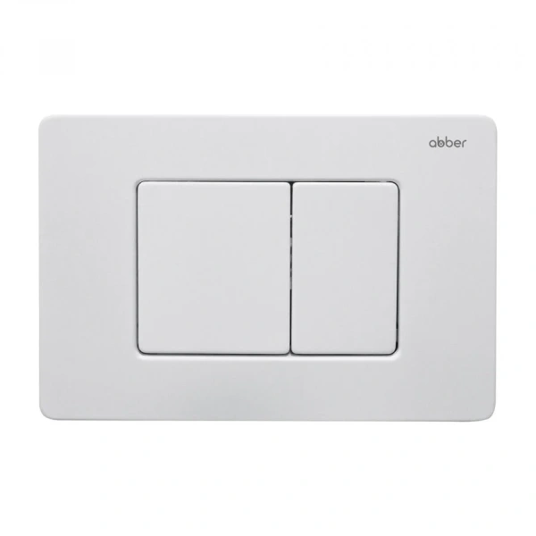 Клавиша смыва Abber белая матовая AC0120MW (детальная фотография)