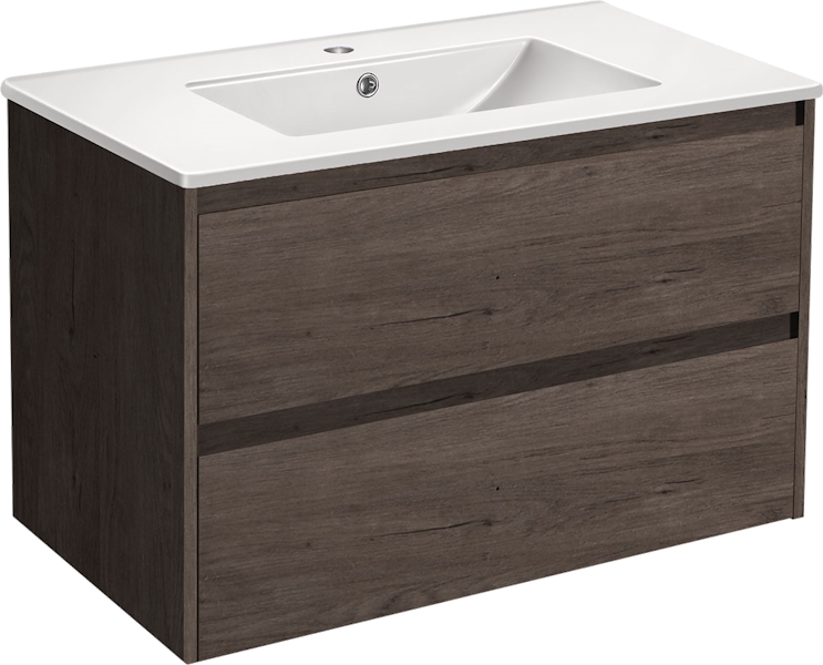 Тумба под раковину подвесная Vincea Gio 80,7 см R.Oak VMC-2G800RO (детальная фотография), современная, hi-tech