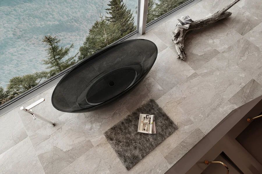 Ванна акриловая Abber Kristall 180x85 см черная AT9702Onyx (детальная фотография), отдельностоящие