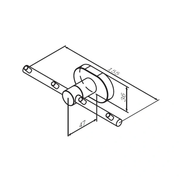 Крючок для ванной AM.PM Sense L хром A7435900 (детальная фотография), современные, hi-tech