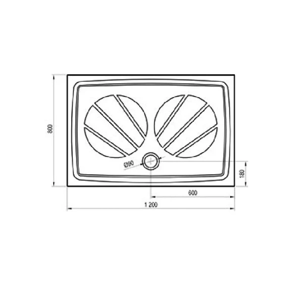 Душевой поддон Ravak Galaxy Pro Gigant Pro 120x80 см белый матовый XA03G401010WM (детальная фотография), низкие до 15 см