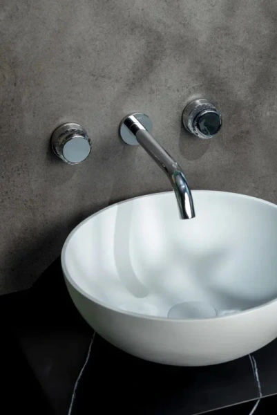 Смеситель для раковины Boheme Aura хром 152-2-CR-A (детальная фотография), из латуни, округлая форма