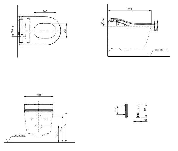 Крышка-сидение с микролифтом TOTO RP с функцией биде и феном TCF801CG#NW1 (детальная фотография), с микролифтом