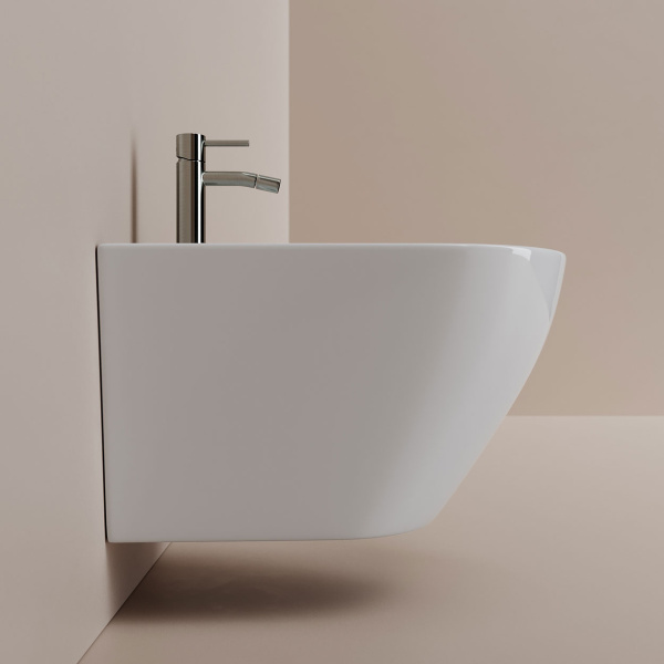 Биде подвесное Ceramicanova Whirl белое CN11008 (детальная фотография), подвесные