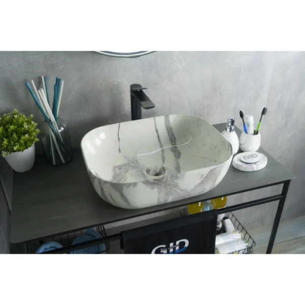 Тумба под раковину подвесная Cezares Avril 100 см Rovere scuro Soft 54402 (детальная фотография), темно-коричневая