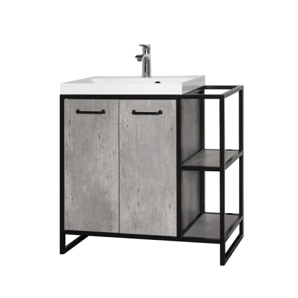 Тумба с раковиной напольная Style Line Лофт ЛС-000010019 80 см прямоугольная  (детальная фотография)