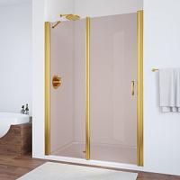 Душевая дверь профиль золотой стекло бронза Vegas-glass