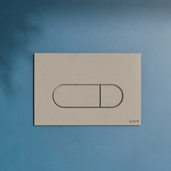 Клавиша смыва VitrA Root Round никель 740-2295 (детальная фотография), пластиковые