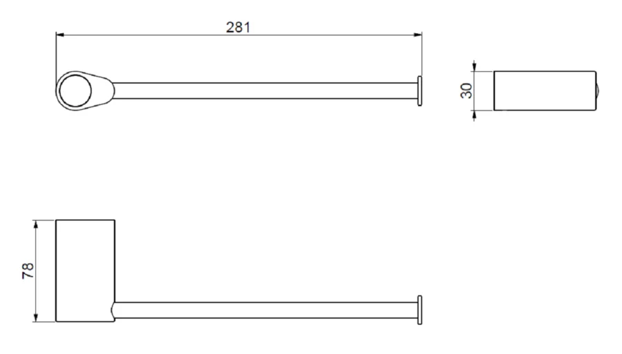 Полотенцедержатель для ванной Art & Max Verona Push хром AM-M-026-CR (детальная фотография), современные, hi-tech