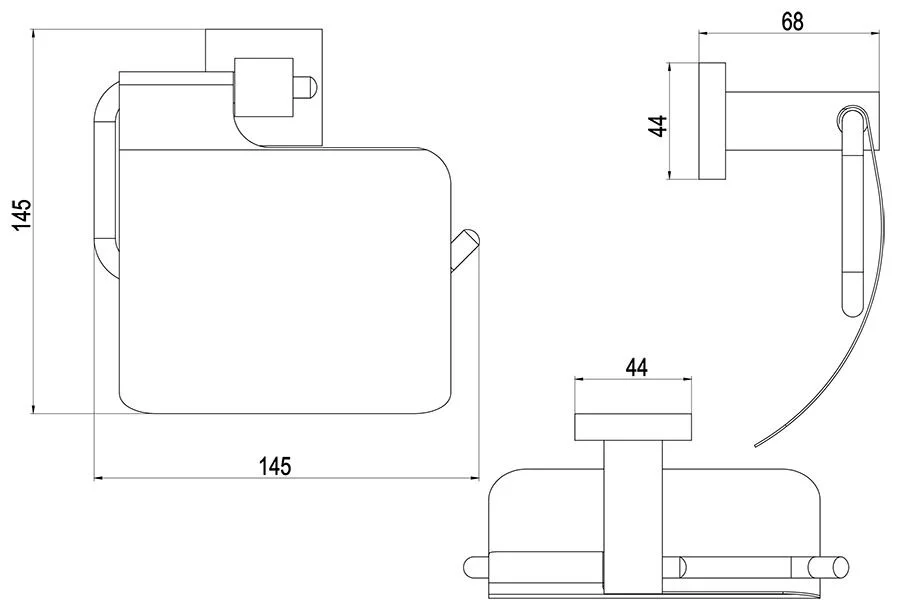 Бумагодержатель хром Timo Selene 10042/00 (детальная фотография), современные, hi-tech