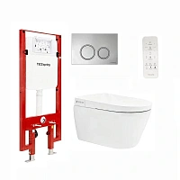 Унитаз с инсталляцией Tece TECEspring с функцией биде