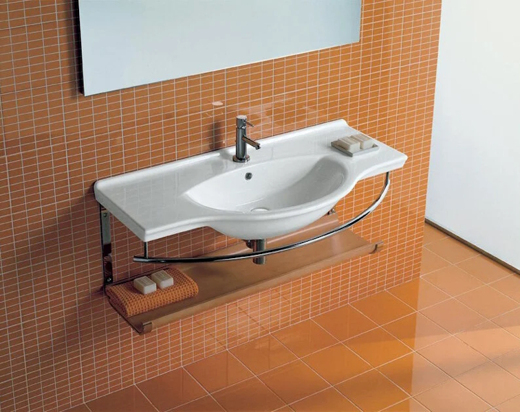 Раковина Hatria Sophie YU9001 105х50 см (детальная фотография), современные, hi-tech