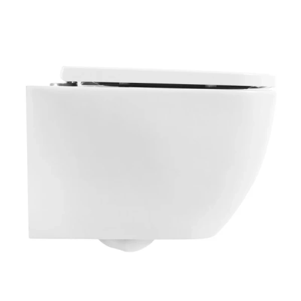 Унитаз подвесной BelBagno Alpina с сиденьем BB10100CHR/SC (детальная фотография), современные, hi-tech, прямоугольные