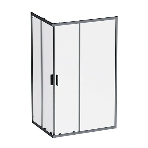 Душевой уголок Am.Pm Gem 120x90 см профиль черный - фото 1