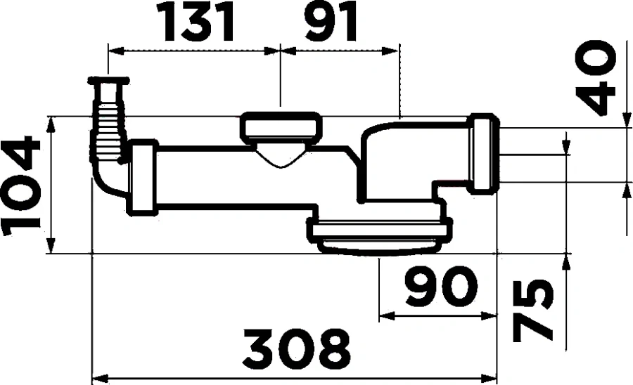 Сифон для раковины Omoikiri сверхплоский 4996119 (детальная фотография), другие