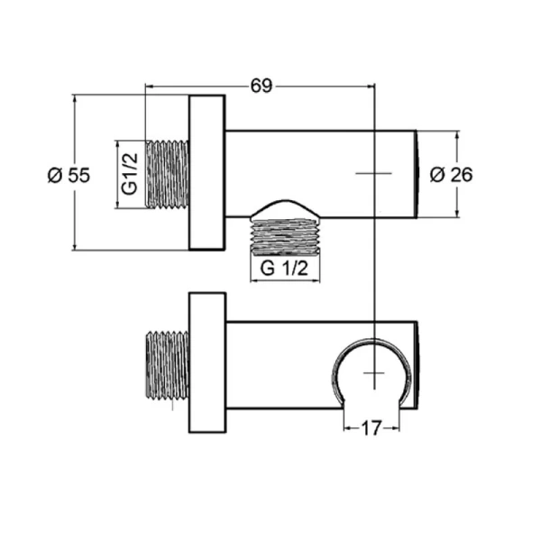 Шланговое подключение Kludi черное матовое 6054739-00 (детальная фотография), в наличии