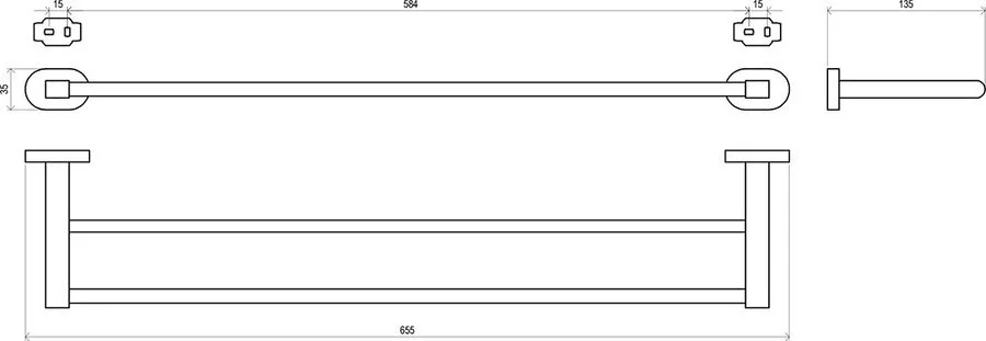 Полотенцедержатель для ванной Ravak Chrome CR 320.00 X07P193 (детальная фотография), хром