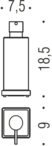 Дозатор для мыла Colombo Look черный матовый B9317.NM (детальная фотография), современные, hi-tech