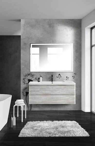Тумба под раковину подвесная BelBagno Albano 120 см rovere vintage bianco ALBANO-1200-2C-SO-RVB (детальная фотография), современная, hi-tech, лофт