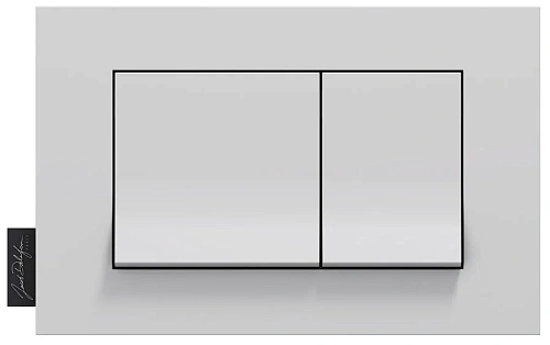 Клавиша смыва Jacob Delafon белая глянцевая - фото 2