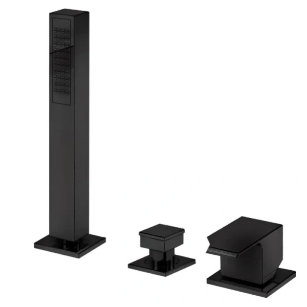 Смеситель для ванны Cezares Porta черный матовый PORTA-BVDM3-NOP (детальная фотография)