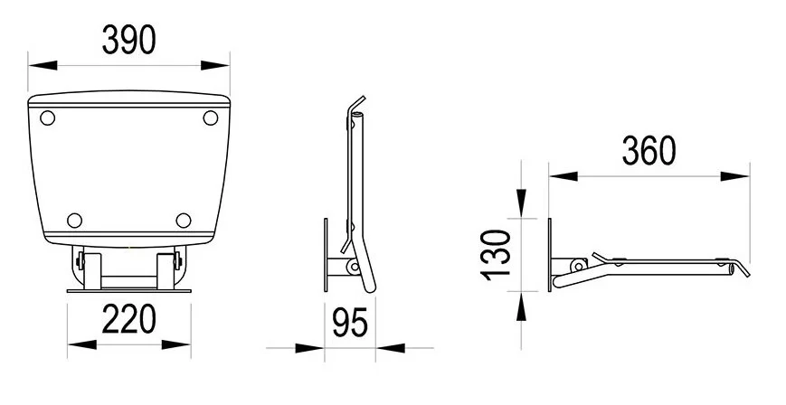 Сиденье для душа Ravak OVO B8F00000 настенное (детальная фотография), в наличии, нет в наличии