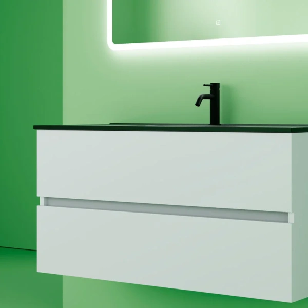 Тумба под раковину подвесная Sancos Urban 100 см белый глянец UR100W (детальная фотография) index_1