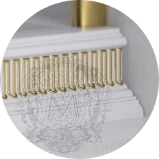 Душевой поддон Migliore 105х105 см декор белый